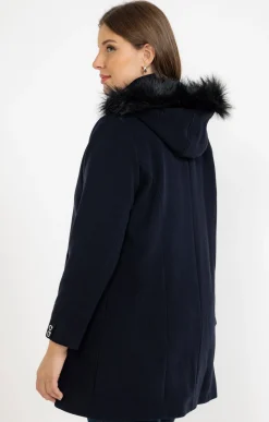 Toscane Boutique Manteau mi-long à capuche| Manteaux