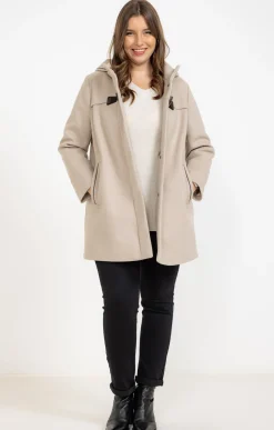 Toscane Boutique Manteau uni à capuche| Manteaux