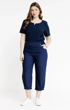 Toscane Boutique Pantacourt boule tissu texturé| Pantalons