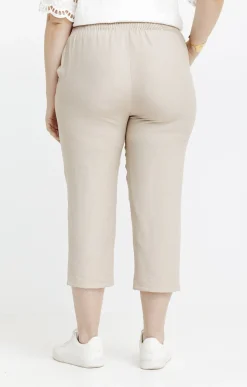 Toscane Boutique Pantacourt droit boutons fleurs| Pantalons