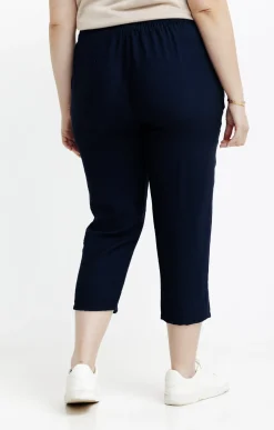 Toscane Boutique Pantacourt droit boutons fleurs| Pantalons