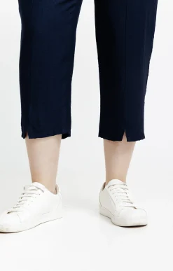 Toscane Boutique Pantacourt droit boutons fleurs| Pantalons