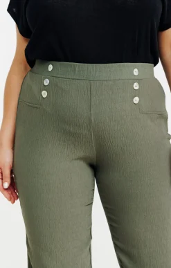 Toscane Boutique Pantacourt fluide boutons nacre| Pantalons