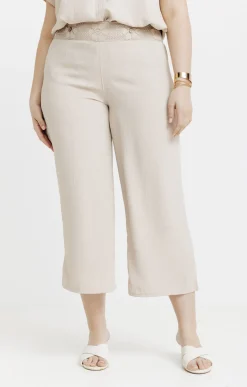 Toscane Boutique Pantacourt fluide ceinture macramé| Pantalons