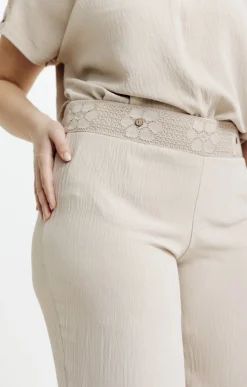 Toscane Boutique Pantacourt fluide ceinture macramé| Pantalons