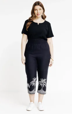 Toscane Boutique Pantacourt imprimé bas de jambe| Pantalons