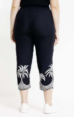 Toscane Boutique Pantacourt imprimé bas de jambe| Pantalons