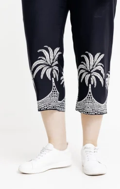 Toscane Boutique Pantacourt imprimé bas de jambe| Pantalons