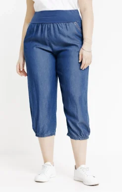 Toscane Boutique Pantacourt large détail poche| Pantalons