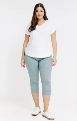 Toscane Boutique Pantacourt superstretch détail rivet| Pantalons