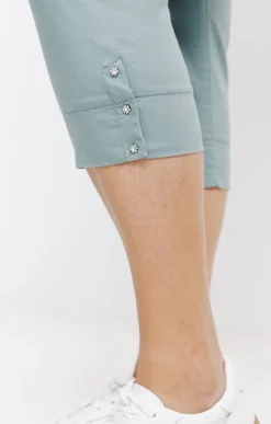 Toscane Boutique Pantacourt superstretch détail rivet| Pantalons