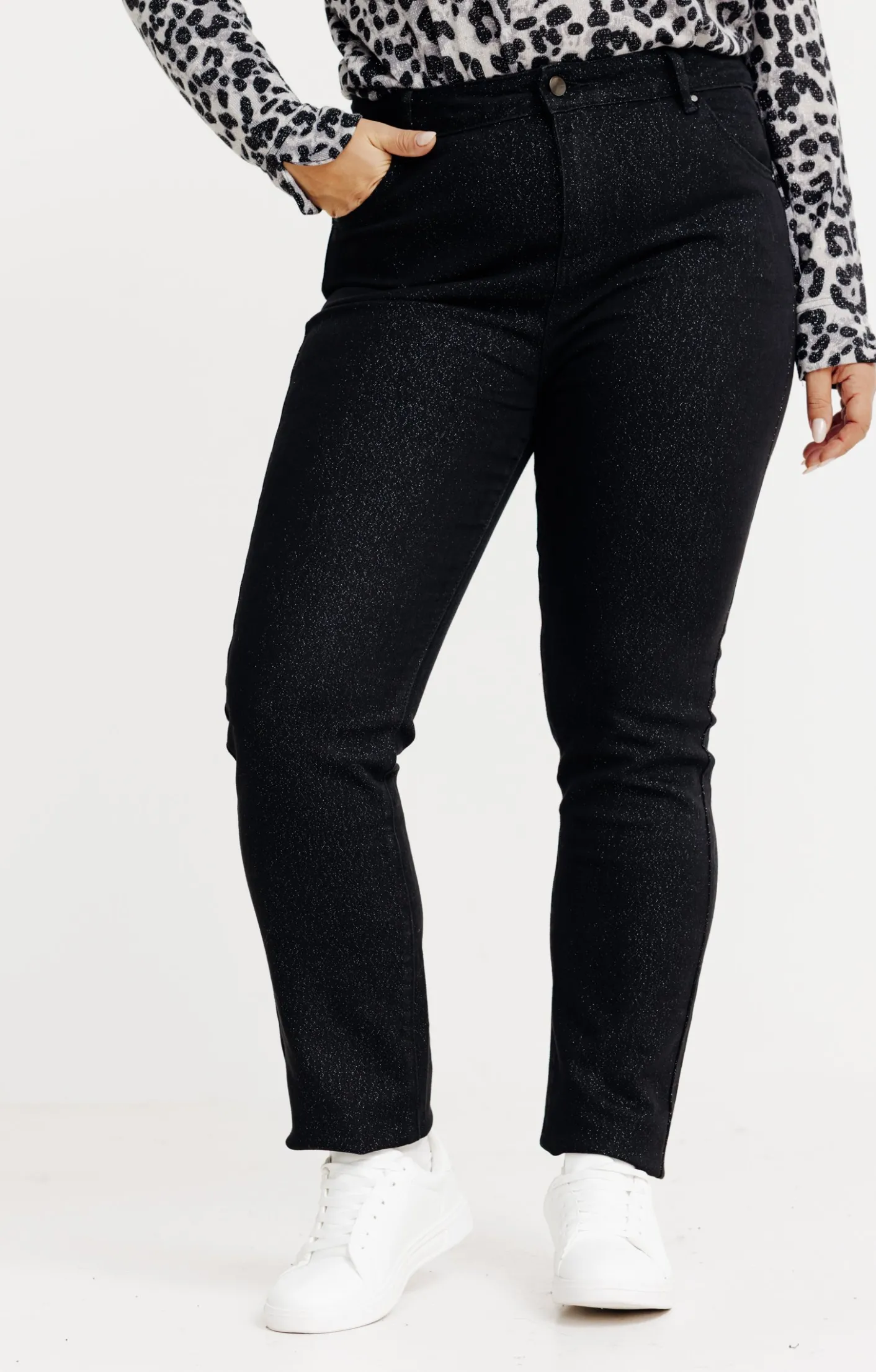 Toscane Boutique Pantalon 5 poches brillant| Pantalons