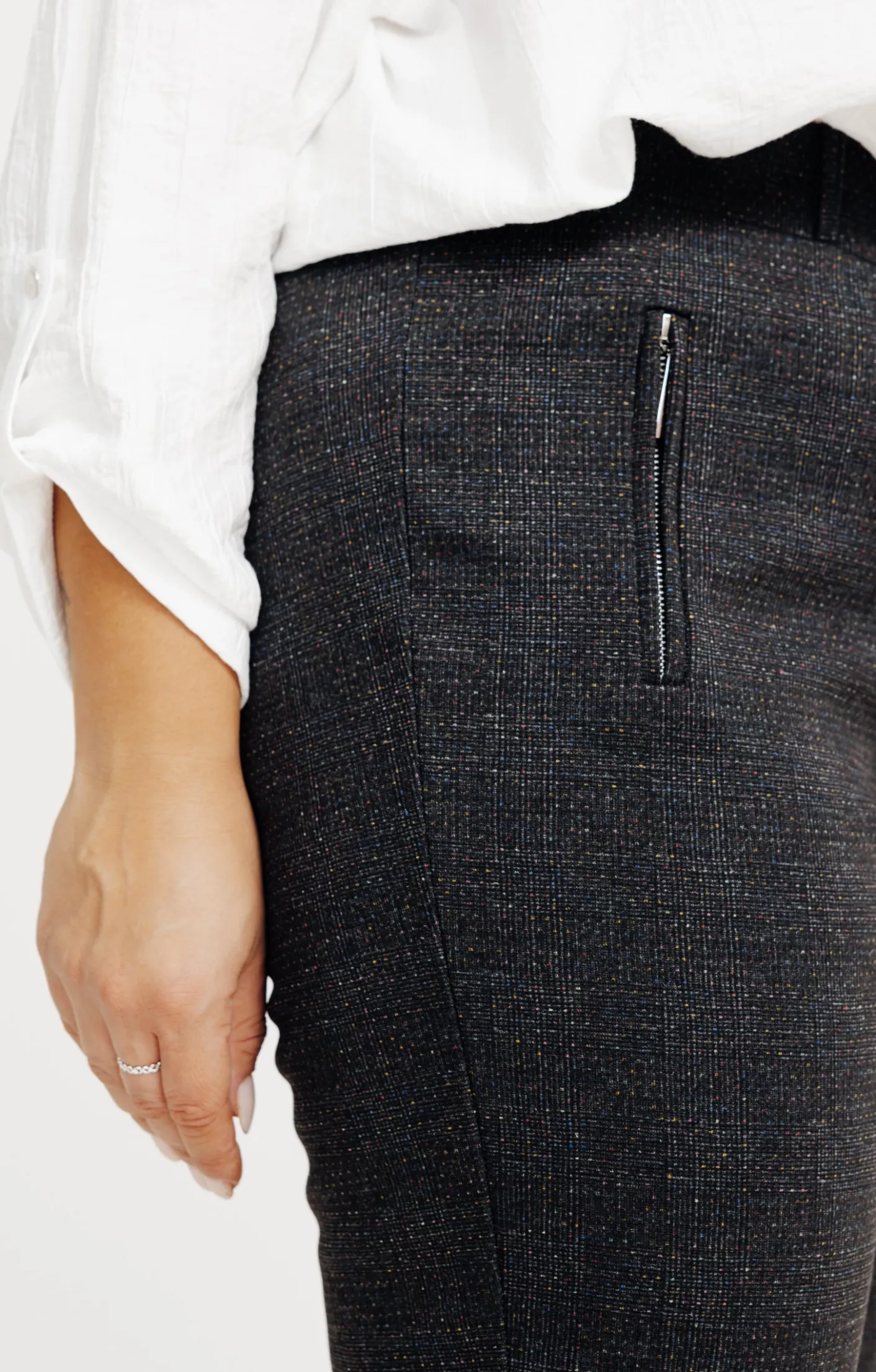 Toscane Boutique Pantalon de ville à carreaux| Pantalons