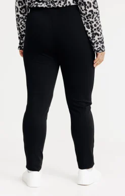 Toscane Boutique Pantalon de ville coupe droite en maille| Pantalons
