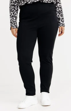 Toscane Boutique Pantalon de ville coupe droite en maille| Pantalons