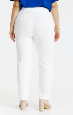 Toscane Boutique Pantalon droit ceinture avec boutons| Pantalons