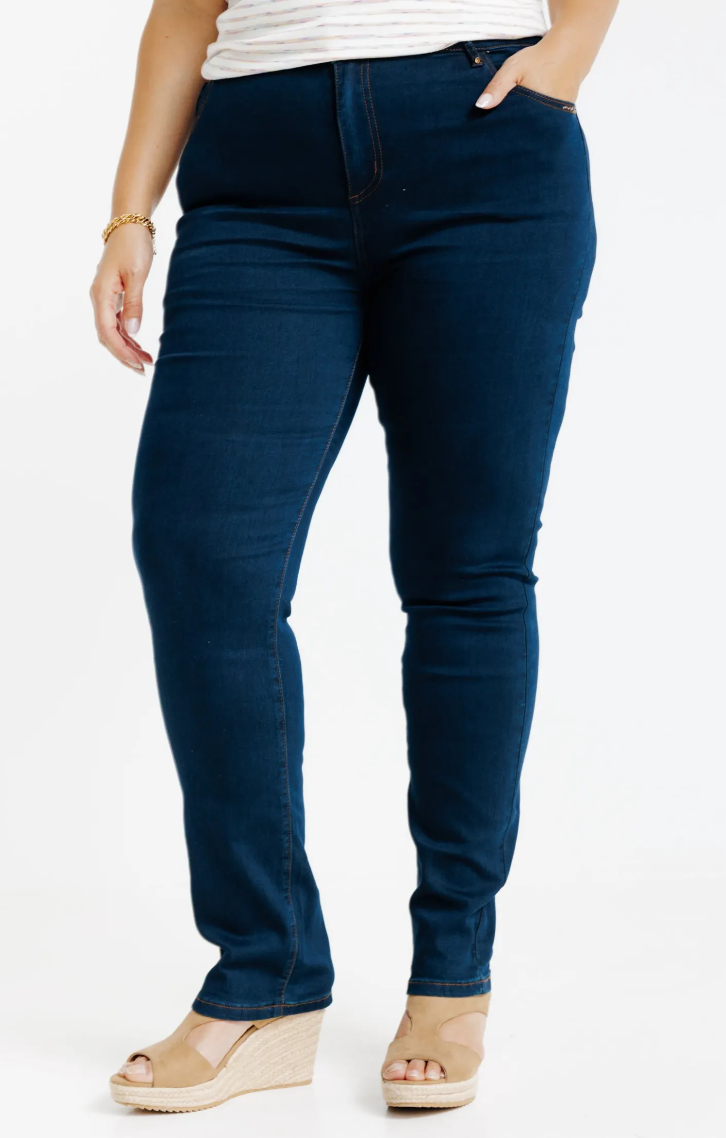 Toscane Boutique Pantalon droit denim| Pantalons