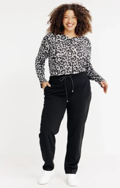 Toscane Boutique Pantalon droit forme jogging brillant| Pantalons