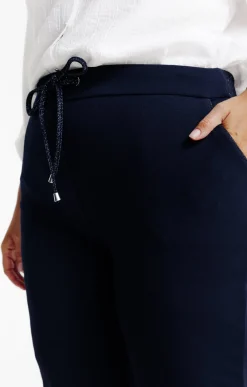 Toscane Boutique Pantalon droit forme jogging brillant| Pantalons