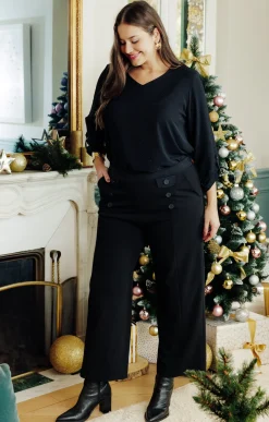 Toscane Boutique Pantalon fêtes large élégant| Pantalons