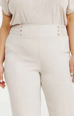 Toscane Boutique Pantalon large détail boutons coco| Pantalons
