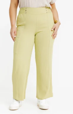 Toscane Boutique Pantalon large détail boutons coco| Pantalons