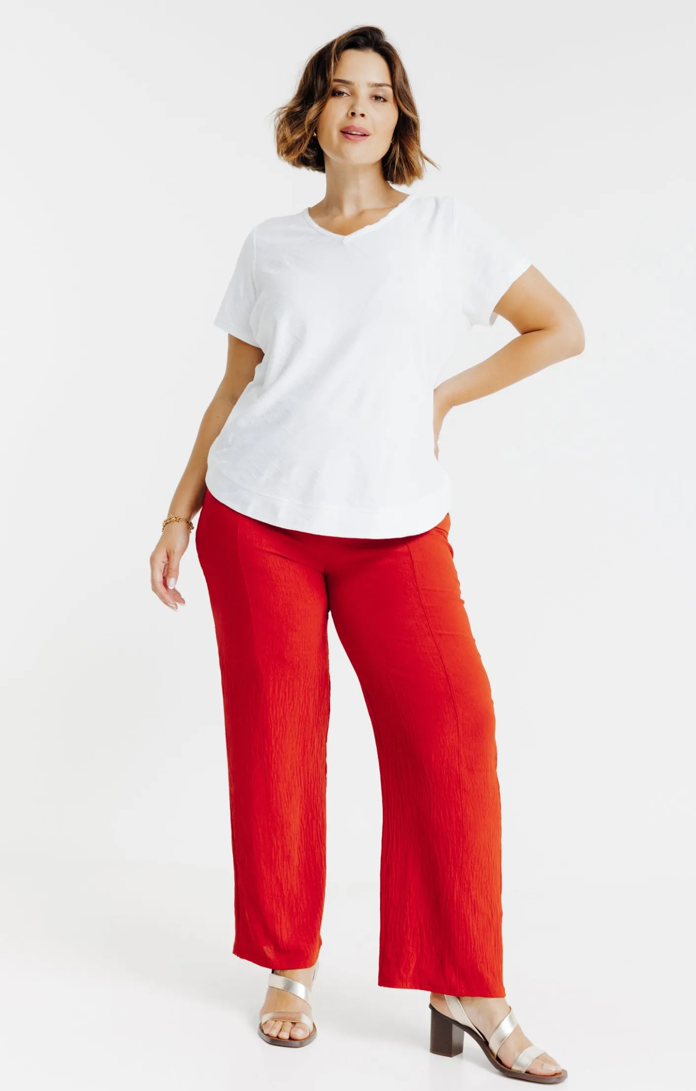 Toscane Boutique Pantalon large détail boutons coco| Pantalons