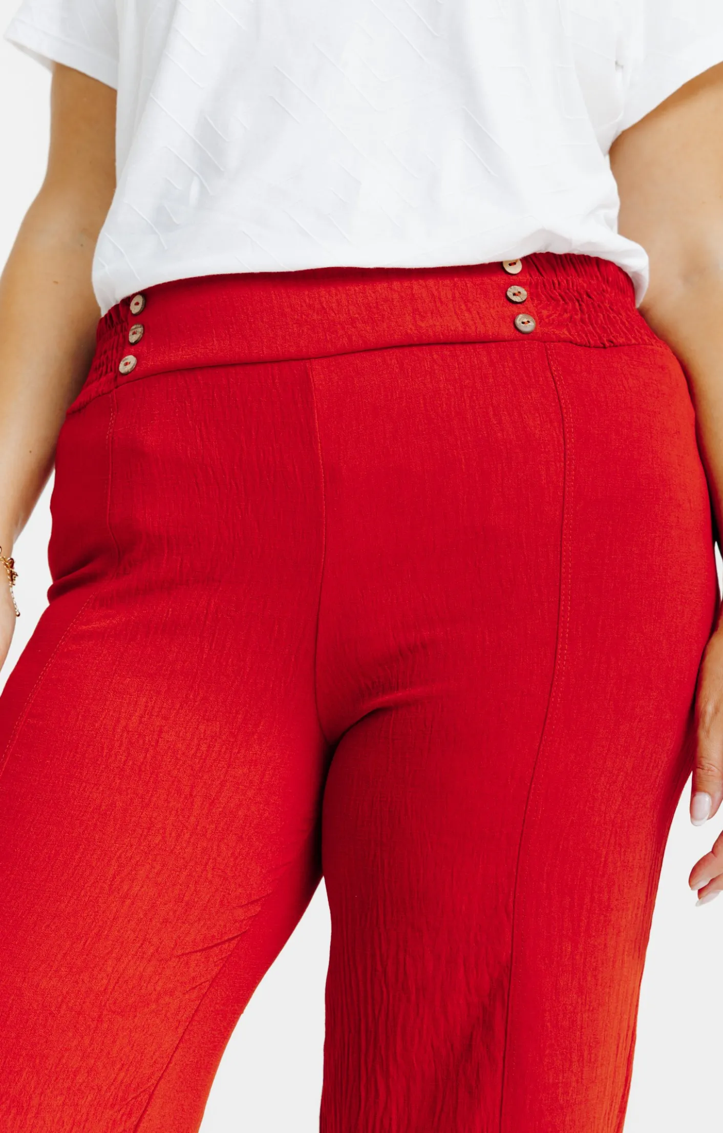 Toscane Boutique Pantalon large détail boutons coco| Pantalons