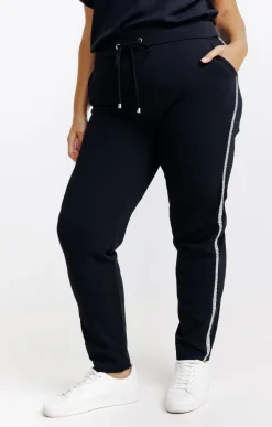 Toscane Boutique Pantalon style jogging bande paillette| Pantalons