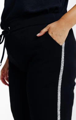 Toscane Boutique Pantalon style jogging bande paillette| Pantalons