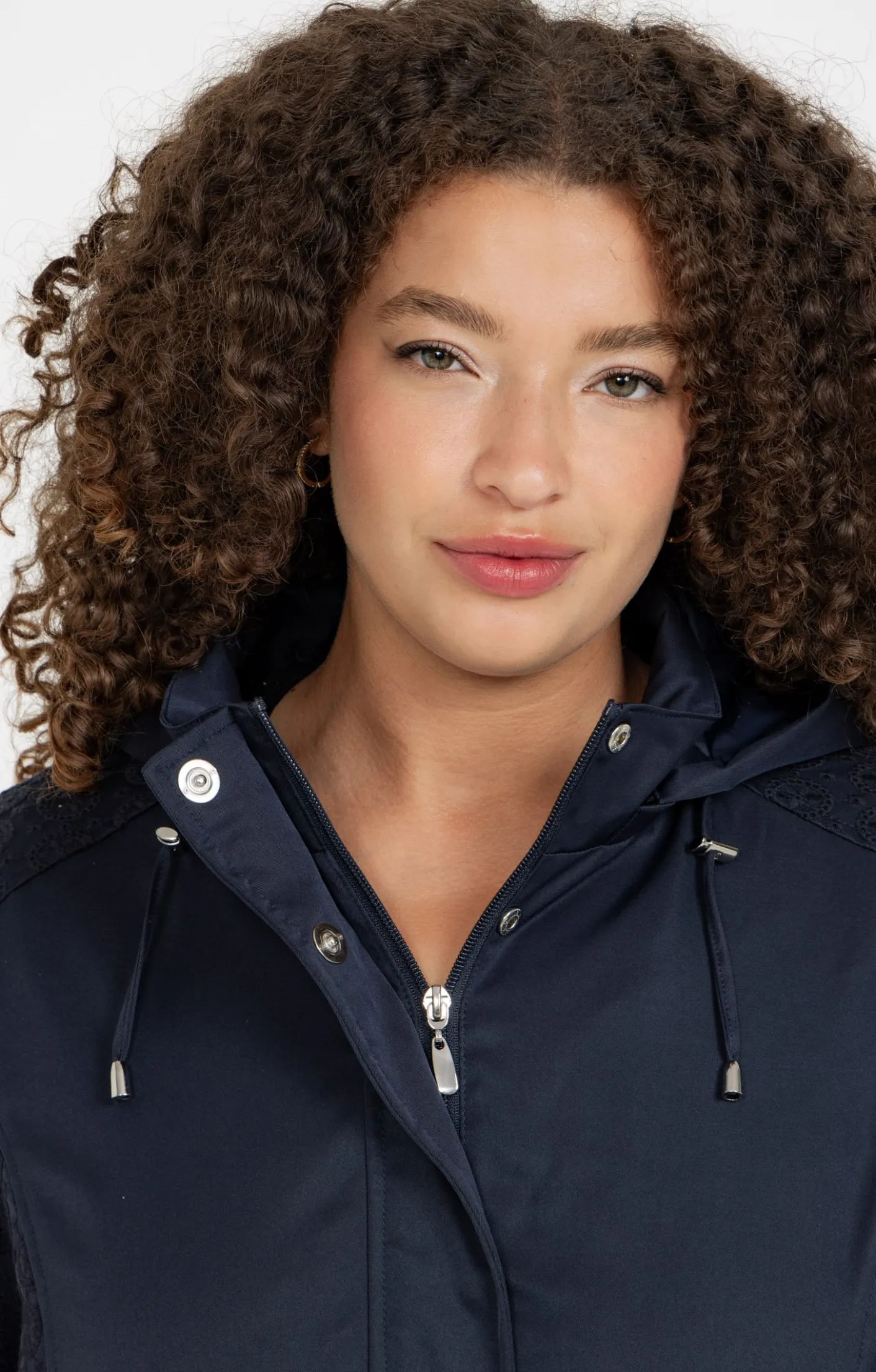 Toscane Boutique Parka légère avec broderies anglaises| Parkas & Impers