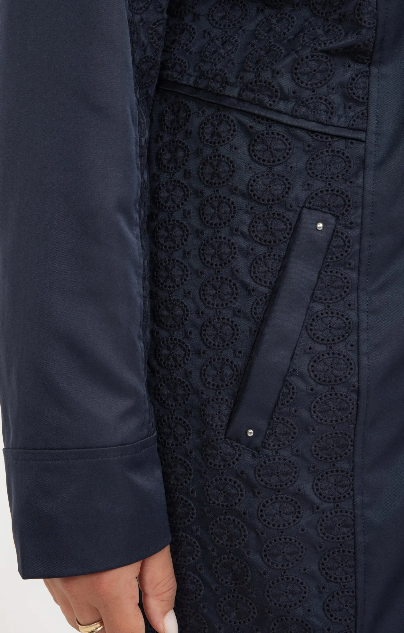 Toscane Boutique Parka légère avec broderies anglaises| Parkas & Impers
