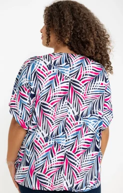 Toscane Boutique Ponchon encolure V avec collier| Tee-shirts