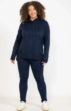 Toscane Boutique Pull à capuche avec détails lurex| Pulls & Cardigans