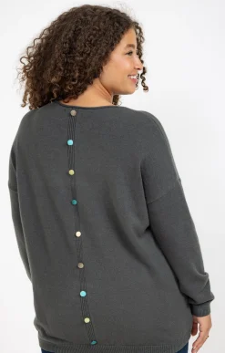 Toscane Boutique Pull avec boutons au dos| Pulls & Cardigans
