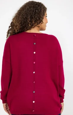Toscane Boutique Pull avec boutons au dos| Pulls & Cardigans