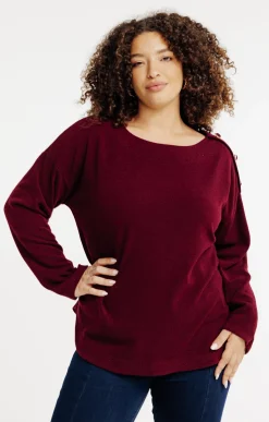 Toscane Boutique Pull avec boutons en forme de coeur| Pulls & Cardigans