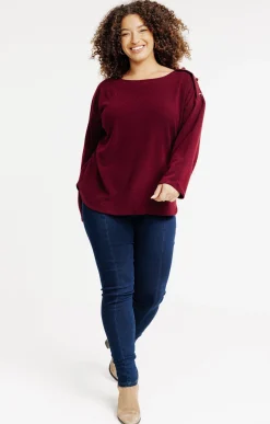Toscane Boutique Pull avec boutons en forme de coeur| Pulls & Cardigans