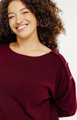 Toscane Boutique Pull avec boutons en forme de coeur| Pulls & Cardigans