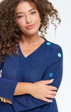 Toscane Boutique Pull avec boutons fantaisies| Pulls & Cardigans