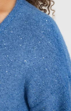Toscane Boutique Pull col V avec strass| Pulls & Cardigans