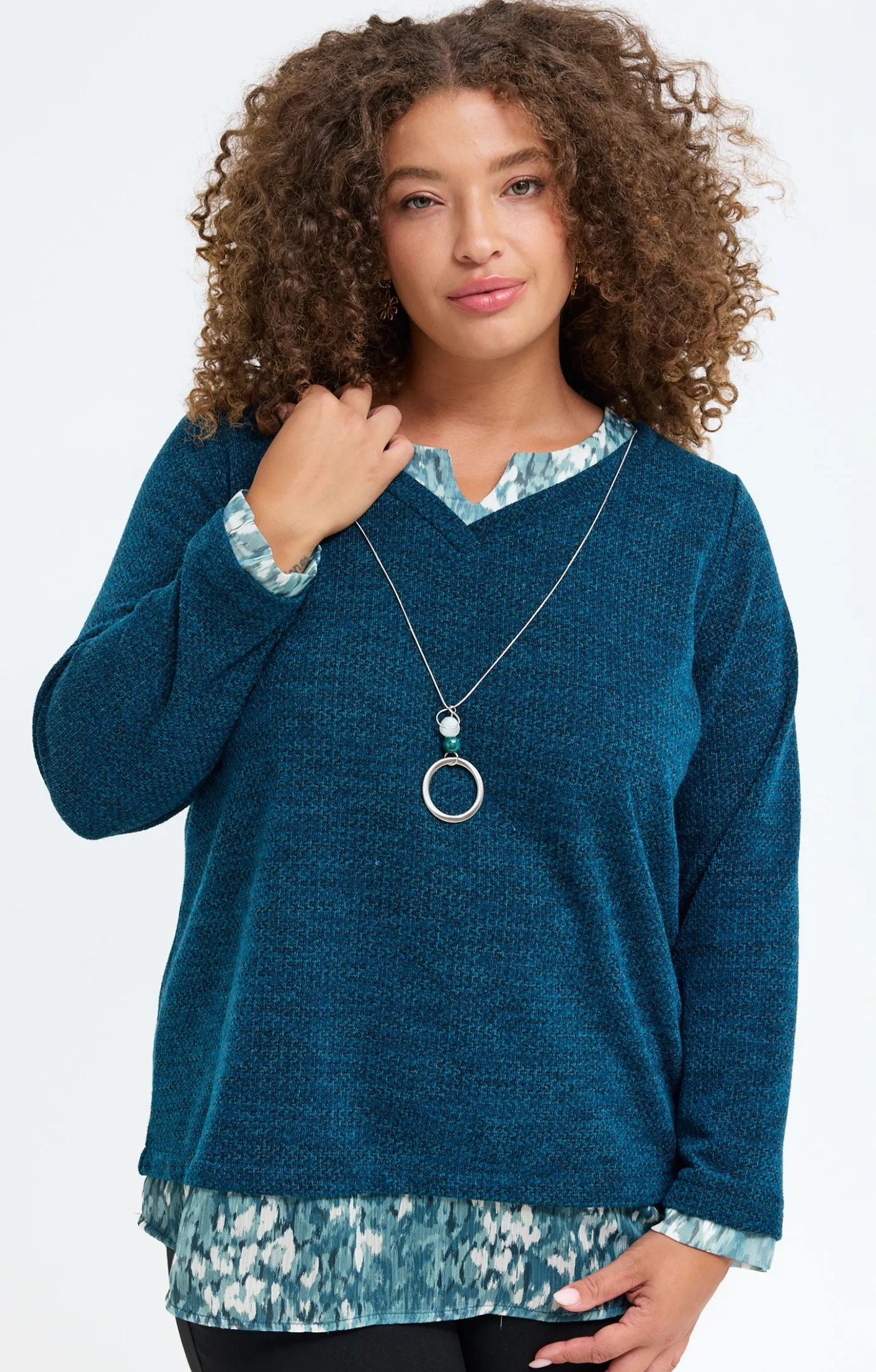 Toscane Boutique Pull 2-en-1 avec collier| Pulls & Cardigans