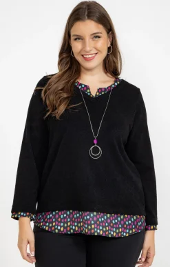 Toscane Boutique Pull 2-en-1 avec collier| Pulls & Cardigans
