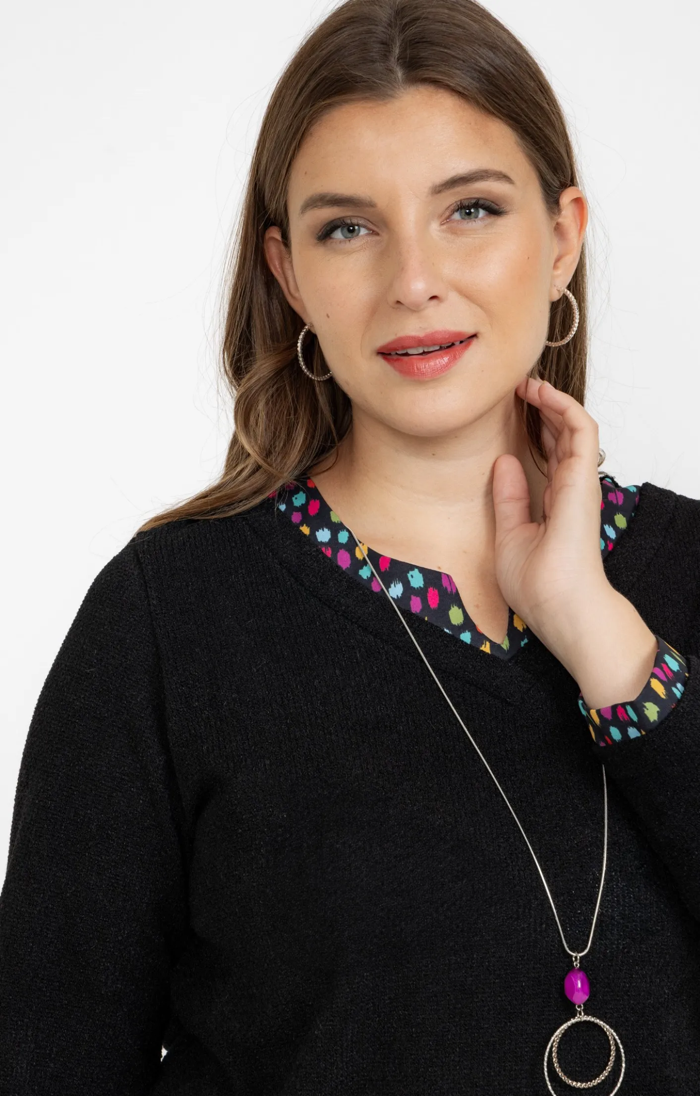 Toscane Boutique Pull 2-en-1 avec collier| Pulls & Cardigans