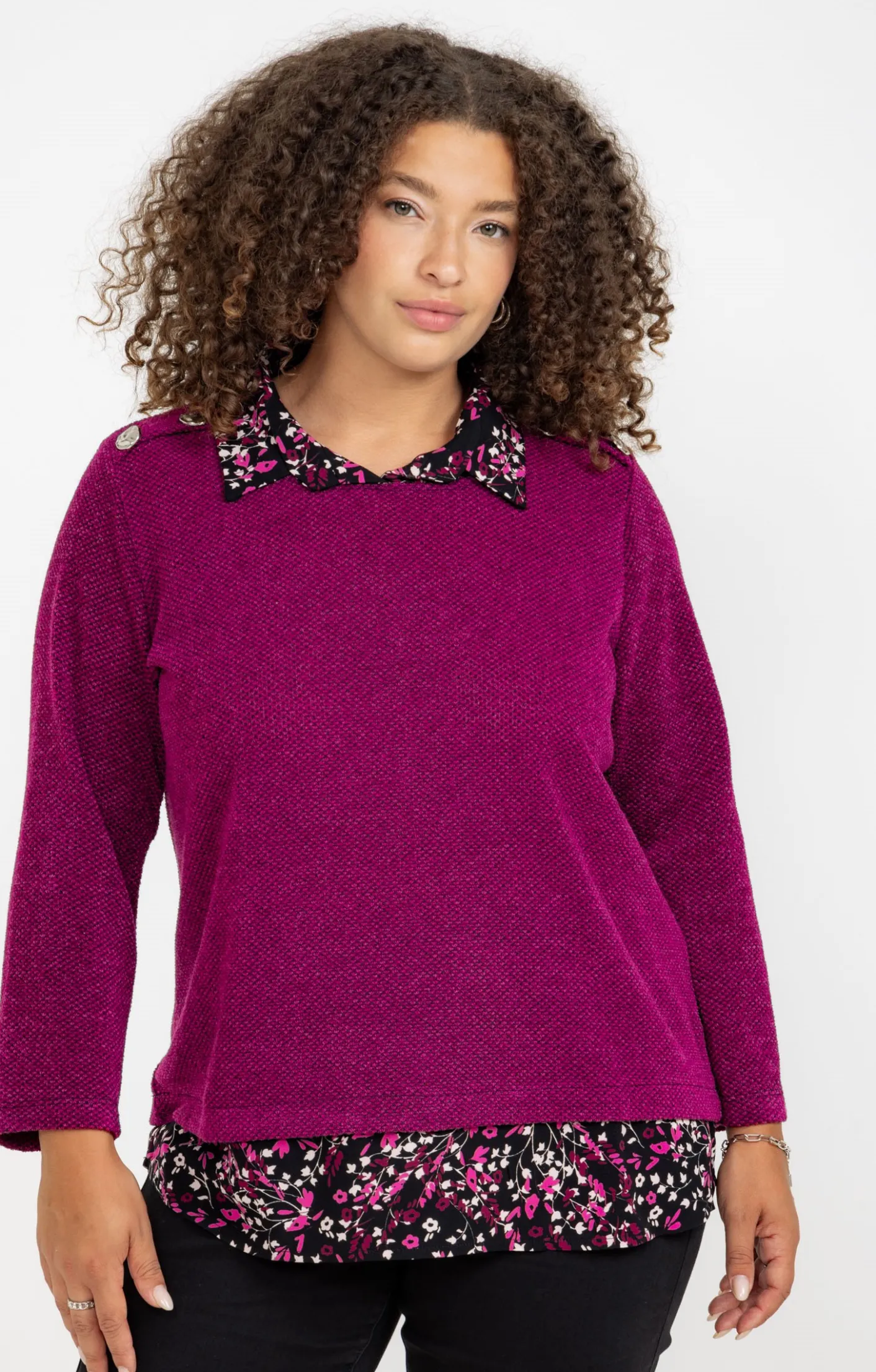 Toscane Boutique Pull 2-en-1 avec fil lurex| Pulls & Cardigans
