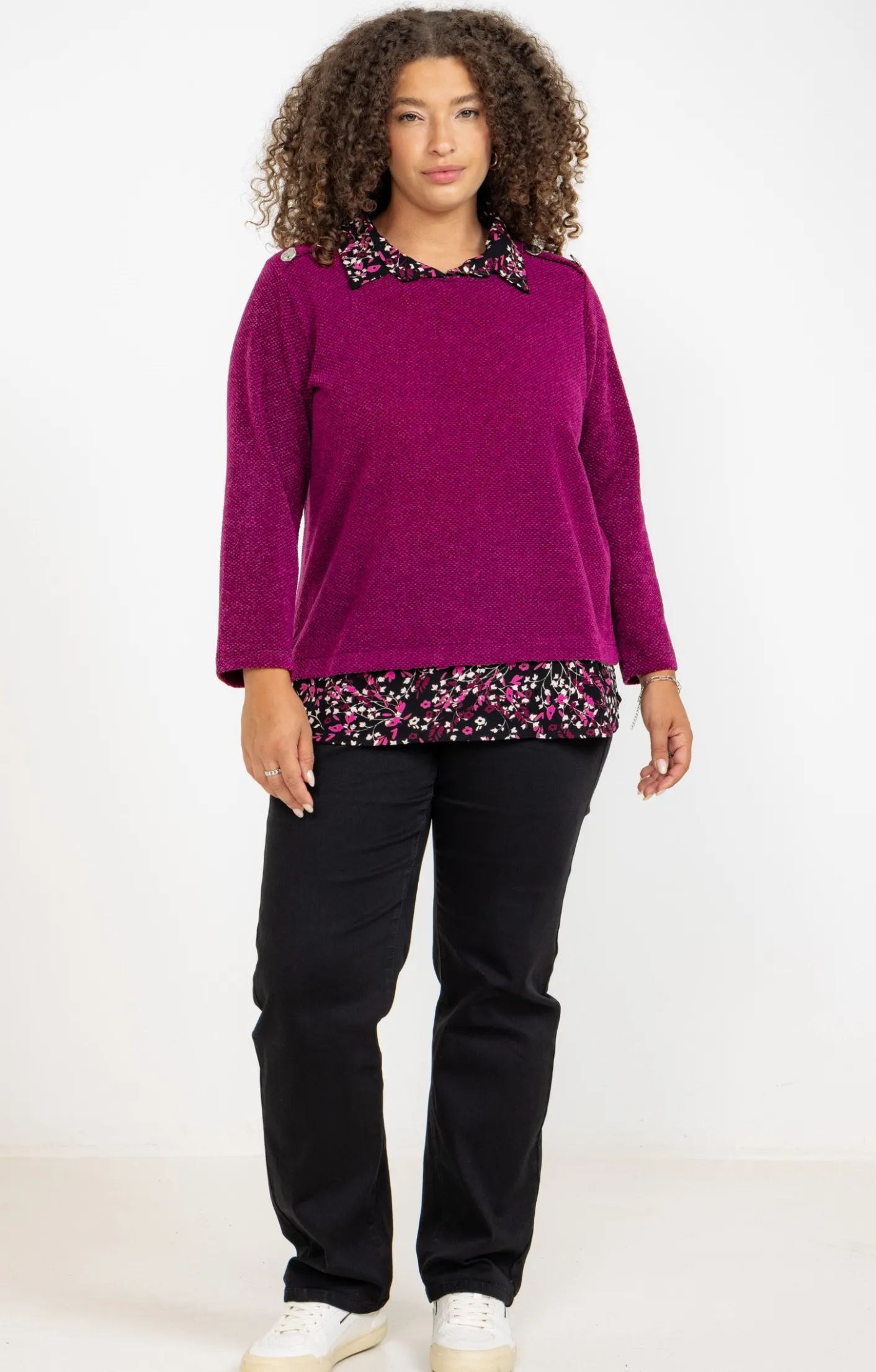 Toscane Boutique Pull 2-en-1 avec fil lurex| Pulls & Cardigans