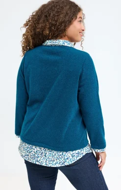 Toscane Boutique Pull 2-en-1 empiècement fantaisie| Pulls & Cardigans