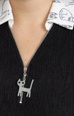 Toscane Boutique Pull 2-en-1 imprimé chat| Pulls & Cardigans