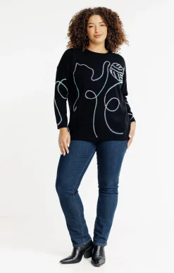 Toscane Boutique Pull graphisme chat| Pulls & Cardigans