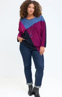 Toscane Boutique Pull patch avec collier| Pulls & Cardigans